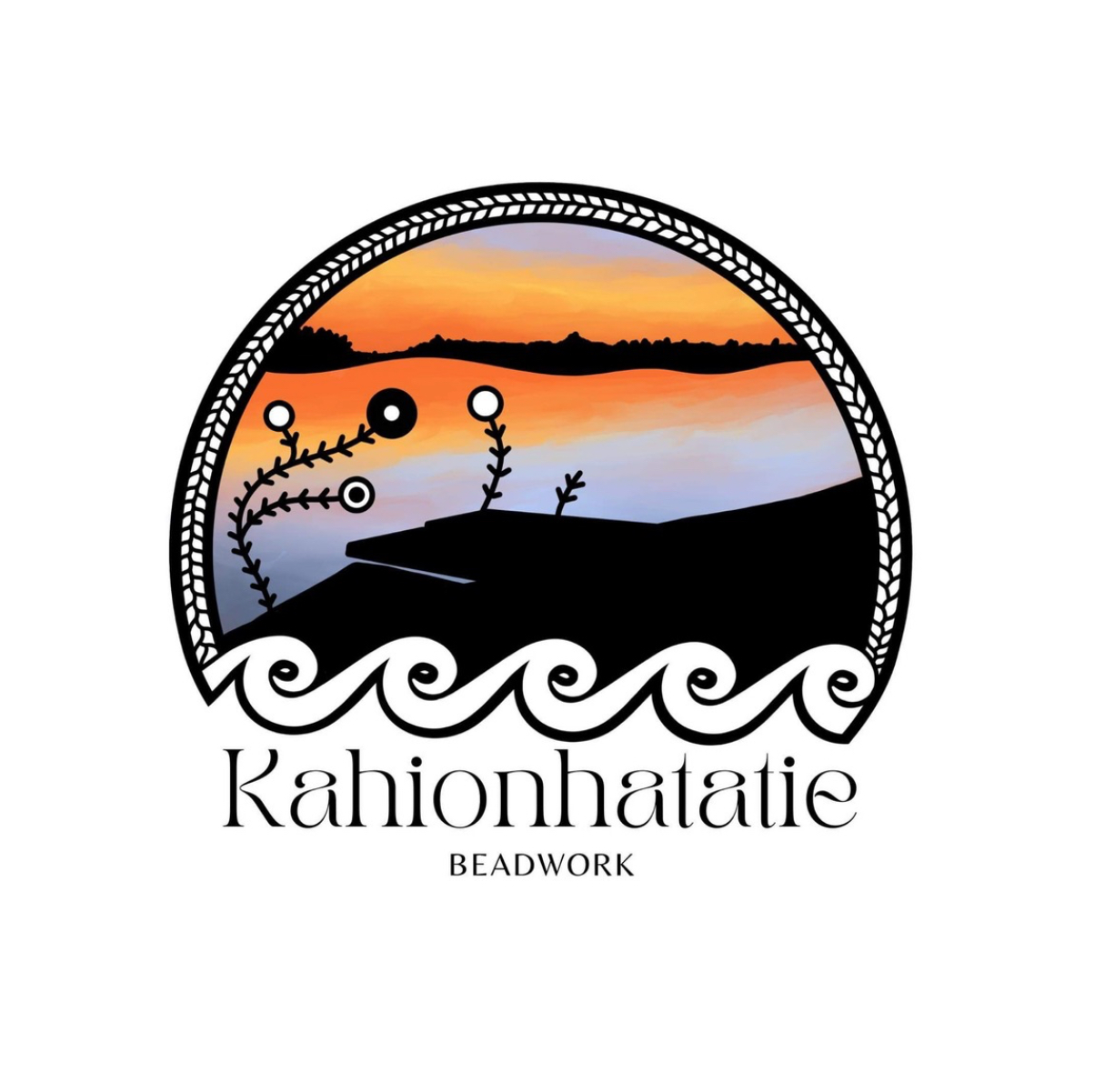 Logo for Kahionhatatie Beadwork